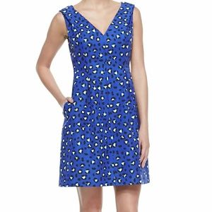 Kate Spade Blue/Purple Animal Print Dress